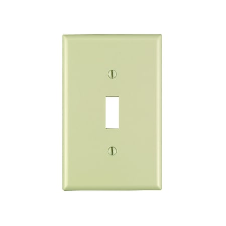 Leviton Leviton Ivory 1 gang Thermoset Plastic Toggle Wall Plate 1 pk 80501-00I